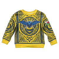 Personalized Brecknockshire Wales Kid Ugly Christmas Sweater Welsh Celtic Bat And Swords Design - Wonder Print Shop