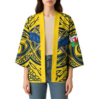 Personalized Brecknockshire Wales Kimono Welsh Celtic Bat And Swords Design - Wonder Print Shop