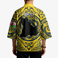 Personalized Brecknockshire Wales Kimono Welsh Celtic Bat And Swords Design - Wonder Print Shop