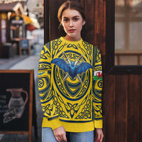 Personalized Brecknockshire Wales Ugly Christmas Sweater Welsh Celtic Bat And Swords Design - Wonder Print Shop