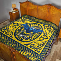 Personalized Brecknockshire Wales Quilt Welsh Celtic Bat And Swords Design - Wonder Print Shop