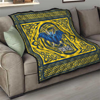 Personalized Brecknockshire Wales Quilt Welsh Celtic Bat And Swords Design - Wonder Print Shop