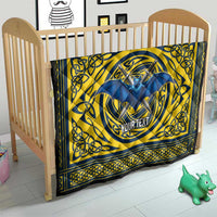 Personalized Brecknockshire Wales Quilt Welsh Celtic Bat And Swords Design - Wonder Print Shop
