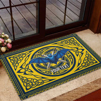 Personalized Brecknockshire Wales Rubber Doormat Welsh Celtic Bat And Swords Design - Wonder Print Shop