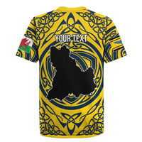 Personalized Brecknockshire Wales Rugby Jersey Welsh Celtic Bat And Swords Design - Wonder Print Shop