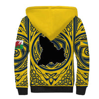 Personalized Brecknockshire Wales Sherpa Hoodie Welsh Celtic Bat And Swords Design - Wonder Print Shop
