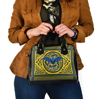 Personalized Brecknockshire Wales Shoulder Handbag Welsh Celtic Bat And Swords Design - Wonder Print Shop
