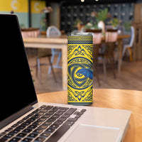 Personalized Brecknockshire Wales Skinny Tumbler Welsh Celtic Bat And Swords Design - Wonder Print Shop
