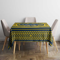 Personalized Brecknockshire Wales Tablecloth Welsh Celtic Bat And Swords Design - Wonder Print Shop