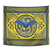 Personalized Brecknockshire Wales Tapestry Welsh Celtic Bat And Swords Design - Wonder Print Shop