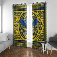 Personalized Brecknockshire Wales Window Curtain Welsh Celtic Bat And Swords Design - Wonder Print Shop