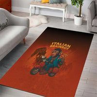 Italian Brainrot Meme Area Rug Chaotic Chimp Mobster Vespa Ride - Wonder Print Shop