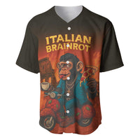 Italian Brainrot Meme Baseball Jersey Chaotic Chimp Mobster Vespa Ride - Wonder Print Shop