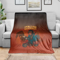 Italian Brainrot Meme Blanket Chaotic Chimp Mobster Vespa Ride - Wonder Print Shop