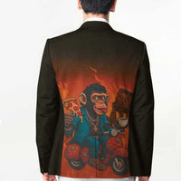 Italian Brainrot Meme Blazer Chaotic Chimp Mobster Vespa Ride - Wonder Print Shop