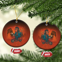 Italian Brainrot Meme Ceramic Ornament Chaotic Chimp Mobster Vespa Ride - Wonder Print Shop