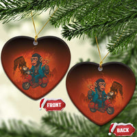 Italian Brainrot Meme Ceramic Ornament Chaotic Chimp Mobster Vespa Ride - Wonder Print Shop