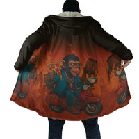 Italian Brainrot Meme Cloak Chaotic Chimp Mobster Vespa Ride - Wonder Print Shop