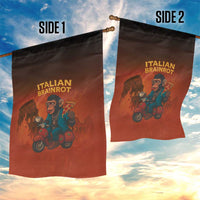 Italian Brainrot Meme Garden Flag Chaotic Chimp Mobster Vespa Ride - Wonder Print Shop