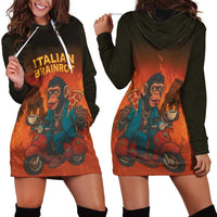 Italian Brainrot Meme Hoodie Dress Chaotic Chimp Mobster Vespa Ride - Wonder Print Shop
