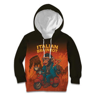 Italian Brainrot Meme Kid Hoodie Chaotic Chimp Mobster Vespa Ride - Wonder Print Shop