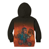 Italian Brainrot Meme Kid Hoodie Chaotic Chimp Mobster Vespa Ride - Wonder Print Shop
