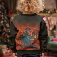 Italian Brainrot Meme Kid Ugly Christmas Sweater Chaotic Chimp Mobster Vespa Ride - Wonder Print Shop