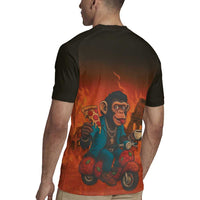 Italian Brainrot Meme Rugby Jersey Chaotic Chimp Mobster Vespa Ride - Wonder Print Shop