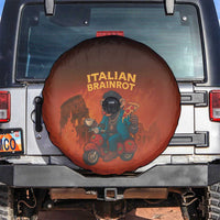 Italian Brainrot Meme Spare Tire Cover Chaotic Chimp Mobster Vespa Ride - Wonder Print Shop
