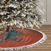 Italian Brainrot Meme Tree Skirt Chaotic Chimp Mobster Vespa Ride - Wonder Print Shop