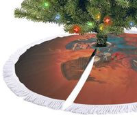 Italian Brainrot Meme Tree Skirt Chaotic Chimp Mobster Vespa Ride - Wonder Print Shop