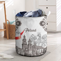 Poland Eagle Heritage Laundry Basket Wawel Castle Polish Wycinanki Folk Pattern - Wonder Print Shop