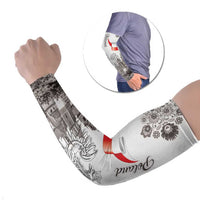 Poland Eagle Heritage Arm Sleeves Wawel Castle Polish Wycinanki Folk Pattern - Wonder Print Shop