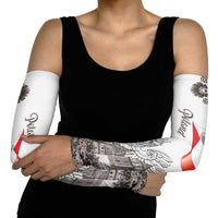 Poland Eagle Heritage Arm Sleeves Wawel Castle Polish Wycinanki Folk Pattern - Wonder Print Shop