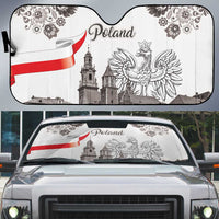 Poland Eagle Heritage Auto Sun Shade Wawel Castle Polish Wycinanki Folk Pattern - Wonder Print Shop