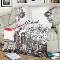 Poland Eagle Heritage Blanket Wawel Castle Polish Wycinanki Folk Pattern - Wonder Print Shop