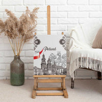 Poland Eagle Heritage Canvas Wall Art Wawel Castle Polish Wycinanki Folk Pattern - Wonder Print Shop