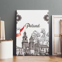Poland Eagle Heritage Canvas Wall Art Wawel Castle Polish Wycinanki Folk Pattern - Wonder Print Shop