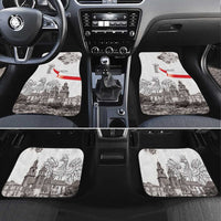 Poland Eagle Heritage Car Mats Wawel Castle Polish Wycinanki Folk Pattern - Wonder Print Shop