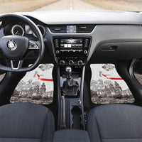 Poland Eagle Heritage Car Mats Wawel Castle Polish Wycinanki Folk Pattern - Wonder Print Shop