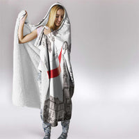 Poland Eagle Heritage Hooded Blanket Wawel Castle Polish Wycinanki Folk Pattern - Wonder Print Shop