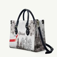 Poland Eagle Heritage Leather Bag Wawel Castle Polish Wycinanki Folk Pattern - Wonder Print Shop