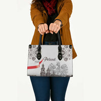 Poland Eagle Heritage Leather Bag Wawel Castle Polish Wycinanki Folk Pattern - Wonder Print Shop