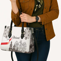 Poland Eagle Heritage Leather Bag Wawel Castle Polish Wycinanki Folk Pattern - Wonder Print Shop