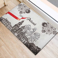 Poland Eagle Heritage Rubber Doormat Wawel Castle Polish Wycinanki Folk Pattern - Wonder Print Shop