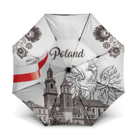Poland Eagle Heritage Umbrella Wawel Castle Polish Wycinanki Folk Pattern - Wonder Print Shop
