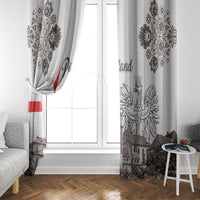 Poland Eagle Heritage Window Curtain Wawel Castle Polish Wycinanki Folk Pattern - Wonder Print Shop