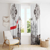 Poland Eagle Heritage Window Curtain Wawel Castle Polish Wycinanki Folk Pattern - Wonder Print Shop