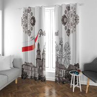 Poland Eagle Heritage Window Curtain Wawel Castle Polish Wycinanki Folk Pattern - Wonder Print Shop