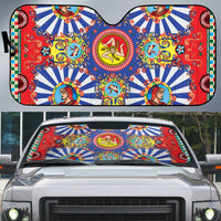Carretto Siciliano Folk Art Auto Sun Shade Trinacria Symbol Italian Pattern